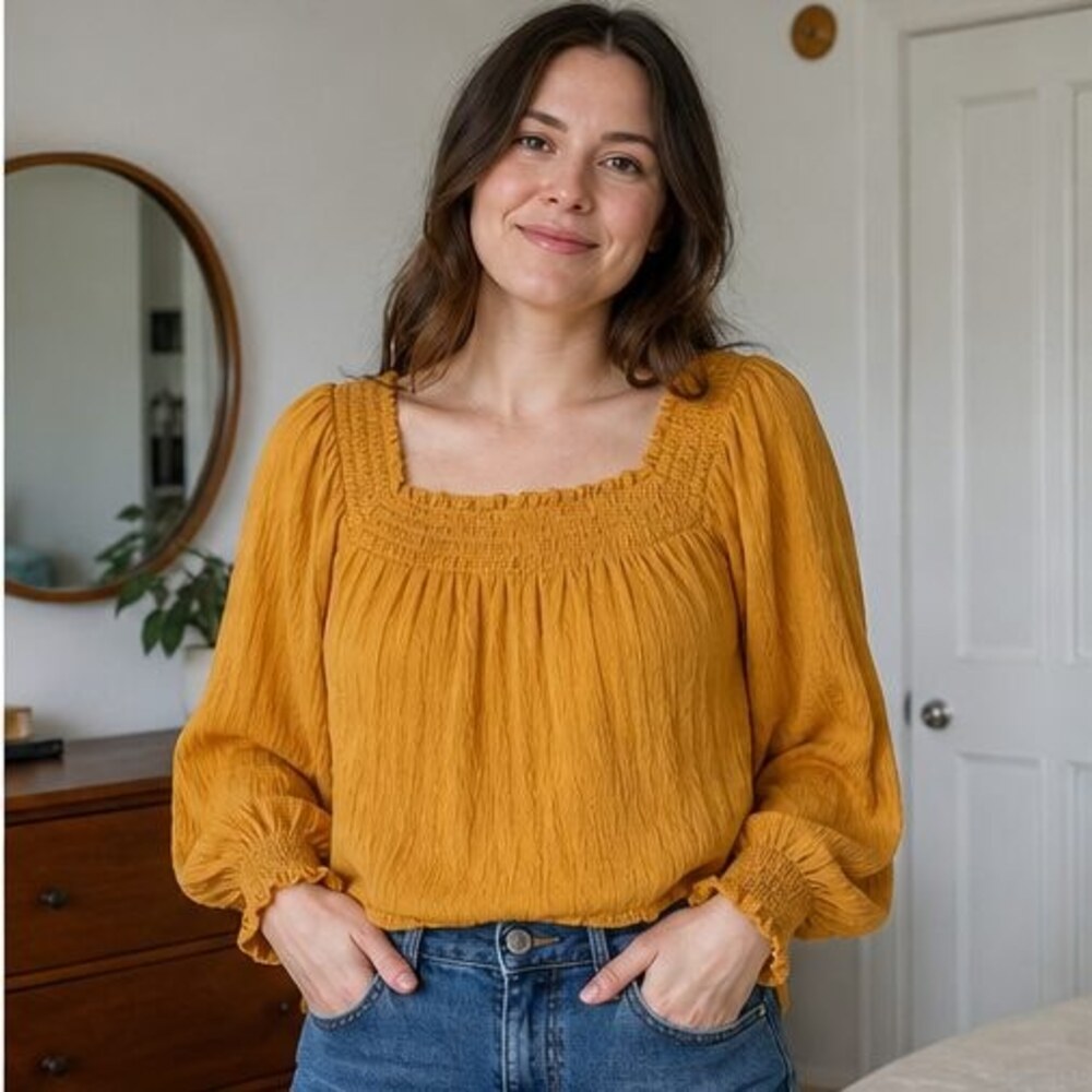 Ivory Button Blouse - Picture 2 of 6